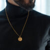 collier homme personnalisé chaîne plate