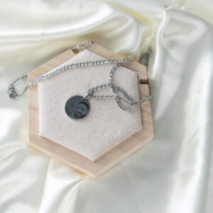 Collier Structure personnalisé homme argenté