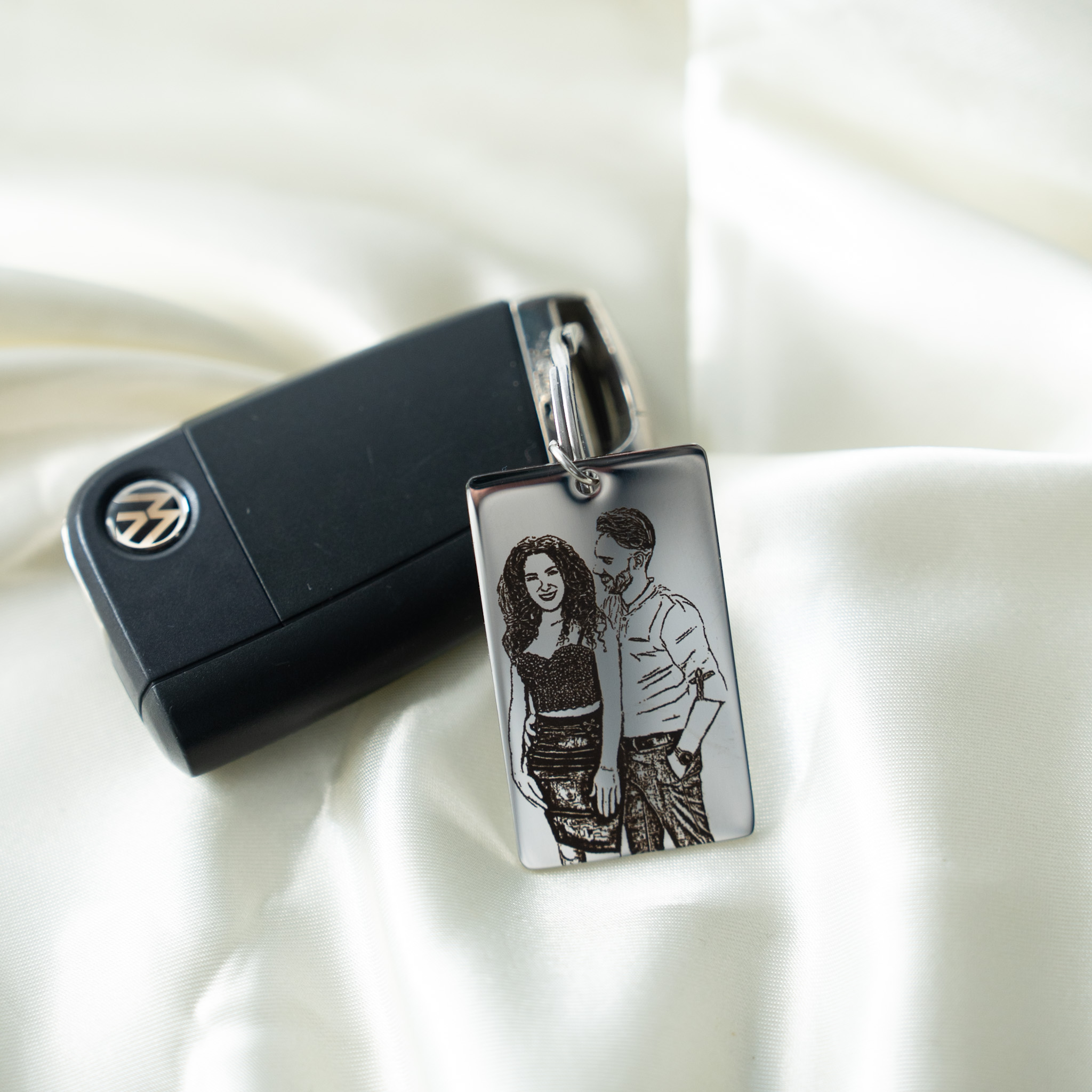 Porte-clés Mémoire argenté